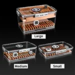 Cigar Companion Cedar Wood Shelf Clear Cigar Humidor with Hygrometer 100PCS PP Material Portable Multifunction Seal Up - Image 8