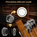 Travel Cigar Tube,Portable Cigar Case Box for 3 cigars,With Humidifier,Airtight Seal,Cigar Gift for Men - Image 5