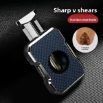 HONEST Metal V-Shape Spring Cigar Scissors, Sharp & Portable Cutter for Premium Smoking Accessories, Luxury Gift