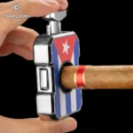 Cigar Cutter Mini Portable Travel V-Shape Sharp Blade Stainless Steel Exquisite Pattern Gadget Tool Smoking Accessories CE-25BY - Image 2
