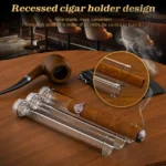 Travel Cigar Tube,Portable Cigar Case Box for 3 cigars,With Humidifier,Airtight Seal,Cigar Gift for Men - Image 6