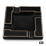 Elevate Your Cigar Experience with Our Ceramic Ashtray Set 4 Wide Mouth Slots for a Perfect Smoke  Large Office Cigar Ash Holder - Image 6