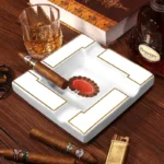 Ceramic creative large diameter cigar trough office ashtray cigar ashtray - Image 2