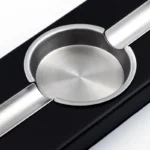 Cigar Ashtray Durable Oak Wood with Stainless Steel Luxury Cigar Accessories Valentines Gift for Men - Image 5