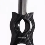 Cigar Scissors， Double-edged Stainless Steel V-shaped Cigar Cutter， Cuban Cigar Tool ，Carbon Fiber V Cigar Cutter Smoking Cigar - Image 2