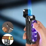 New Cigar Specific Three Direct Flame Lighter, Multi functional Cigar Specific Inflatable Lighter, Cigar Accessories, Men's Gift - Image 2