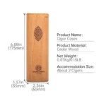 CIGARLOONG Portable Cigar Case Natural Cedar Wood Travel Tube Moisturize Slide Cover Design, Humidor Smoking Accessories - Image 7