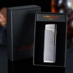 Multifunctional Windproof Three Flame Cigar Lighter Visual Gas Window Digital Battery Display Gas Type-C Electric Lighters Smoke - Image 9