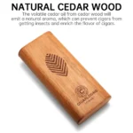 CIGARLOONG Portable Cigar Case Natural Cedar Wood Travel Tube Moisturize Slide Cover Design, Humidor Smoking Accessories - Image 5