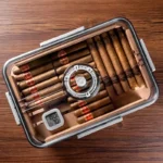 Cigar Companion Cedar Wood Shelf Clear Cigar Humidor with Hygrometer 100PCS PP Material Portable Multifunction Seal Up - Image 4