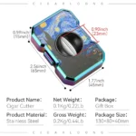 Cigar Cutter Mini Portable Travel V-Shape Sharp Blade Stainless Steel Exquisite Pattern Gadget Tool Smoking Accessories CE-25BY - Image 5