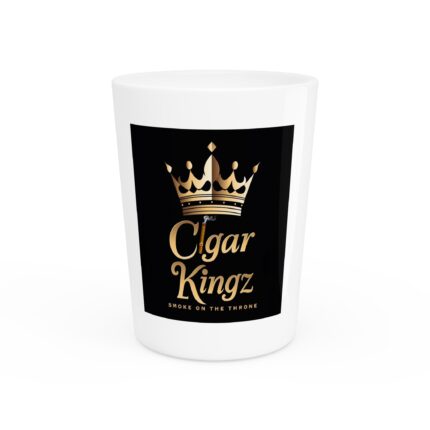 Cigar Kingz Gold Crown Shot Glass – "Smoke on the Throne"