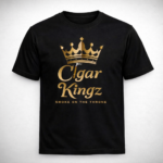 Cigar Kingz Smoke Lifestyle T shirt- Black & Gold