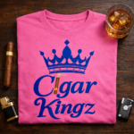 Cigar Kingz Smoke Lifestyle T shirt - Pink & Blue - Image 3