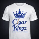 Cigar Kingz Smoke Lifestyle T shirt - White and Blue