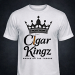 Cigar Kingz Smoke Lifestyle T shirt - White & Black