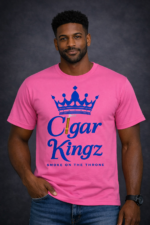 Cigar Kingz Smoke Lifestyle T shirt - Pink & Blue - Image 2