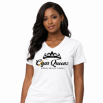Cigar Queenz Smoke Lifestyle T shirt – White & Black - Image 2