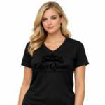 Cigar Queenz Smoke Lifestyle T shirt – Black and Black - Image 2
