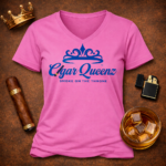 Cigar Queenz Smoke Lifestyle T shirt – Pink & Blue - Image 3